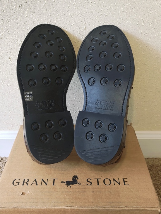 MINT Grant Stone Diesel Boots Kango Tobacco Ostrich Exotic Leather Mens 9.5 EEE